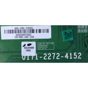 MAIN / LG COV31310901 / 3655-0382-0150 / 0171-2272-4152 / 3655-0382-0395 / PANEL LC550EUH (RD)(A2) / MODELO 55LV4400-AU.CUSYLH