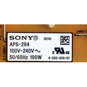 FUENTE DE PODER / SONY 1-474-310-11 / 147431011 / APS-284 / 1-883-776-11 / APS-284(CH) / 1-474-310-21 / PANEL LTZ400HM02A01 / MODELOS KDL-40BX420 / KDL-40BX421