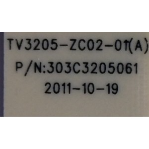 FUENTE DE PODER / PIONEER 510-121210132 / TV3205-ZC02-01(A) / 303C3205061 / MODELO PLE-3902FHD / PANEL T390HVN01.0	