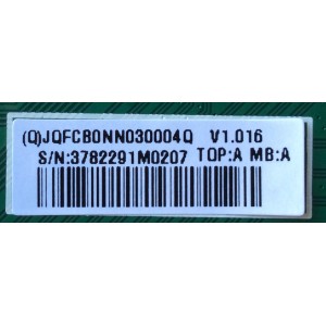 MAIN / VIEWSONIC JQFCB0NN030 / JQFCB0NN030004Q / 715G7560-M0F-000-004K / MODELO CDE4302 / PANEL TPT430H3-HVN01.U REV:S272B	