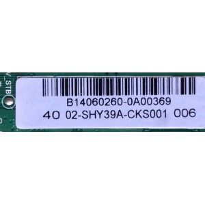 MAIN / FUENTE / (COMBO) / SANYO 02-SHY39A-CKS001 / B14060260 / TP.MS3393T.PB79 / 3MS3393X-2 / MODELO DP40D64 P40D64-02 / PANEL LVF400SSDXE7V6	