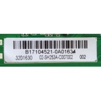 MAIN / FUENTE (COMBO) / TOSHIBA B17104521 / TP.MS3553.PB789 / 3MS553LC5NA.02 / 02-SH253A-C007002 / PANEL LVW320CSDX E26 V7  / MODELO 32L310U18 