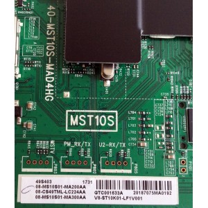 MAIN PARA TV TCL 08-CS49TML-LC224AA / 40-MST10S-MAD4HG / GTC001633A / 08-MS10S01-MA200AA / 08-CS49TML-LC224AA / 08-MS10S01-MA300AA / PANEL LVU485ND1LCD9W06 V1 / MODELOS 49S403TBAA / 49S405TAAA / 55S405TBBA / 49S405TABA