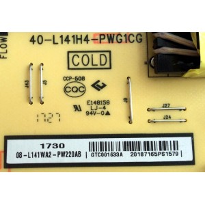 FUENTE PARA TV TCL / NUMERO DE PARTE 08-L141WA2-PW220AB / 40-L141H4-PWG1CG / PANEL LVU485ND1L / LVU490ND1L /  LVU550ND1L / MODELOS 49S405TAAA / 49S405TABA / 49S403TBAA / 49S403TCBA / 55S403 / 55S405TBCA / 55S405TKAA / 55S405TBBA / 55S401LDAA / 55S403TFAA