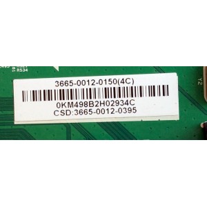 MAIN / VIZIO 3665-0012-0150 / 0171-2272-3544 / 3665-0012-0395 / PANEL T645HW05 V.0 / MODELOS M3D650SV LAUAJOAM / M3D650SV LAEAMEAN