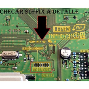 MAIN / PANASONIC TNPH0731S / TNPH0731 / PANEL MC106F16T11 / MODELO TH-42PZ800U