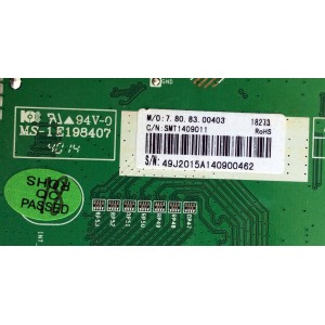 MAIN / PIONNER 1409011 / CV3393CH-I / SMT1409011 / 7.80.83.00403 / 49J2015A / 165BY 551522 / PANEL  SM550TJD201 / LCMTA5550TSM3E9X / MODELO PLE-5505UHD 140725-1
