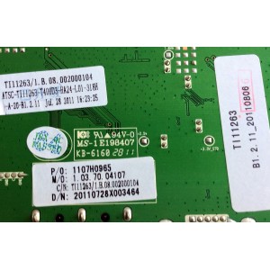 MAIN / WESTINGHOUSE 1107H0965 H / CV318H-A / 1107H0965 / TI11263 / PANEL T400D3-HA24-L01 VER.C1 / MODELOS LD-4070Z TW-63601-S040G / LD-4080 TW-63401-T040A