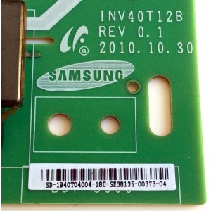 BACKLIGHT / SAMSUNG 19.40T04.004 / INV40T12B / 1940T04004 / REV 0.1 / PANEL T400HW03 V.7 / MODELOS LN40D550K1FXZA AA01 / LN40D550K1FXZA AA07 / X402BV-FHD / X405BV-FHD	