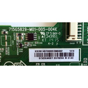 MAIN / SHARP XDCB01K070 / 715G5829-M01-005-004K / XDCB01K0700002/DM6KX2 / PANEL`S TPT500J1-HVN04 REV:S17TE / TPT500J1-HVN04 REV:S16SM / MODELO LC-50LE541U / LC-50LE352U 