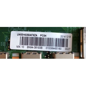 MAIN / SAMSUNG BN94-08193B / BN41-02157B / BN97-09212C / PARTE SUSTITUTA BN94-07259E / PANEL CY-GH055CSLV1H / MODELOS UN55H6350AFXZA  / UN55H6350AFXZA TH01