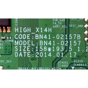 MAIN / SAMSUNG BN94-08193B / BN41-02157B / BN97-09212C / PARTE SUSTITUTA BN94-07259E / PANEL CY-GH055CSLV1H / MODELOS UN55H6350AFXZA  / UN55H6350AFXZA TH01