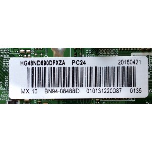 MAIN / SAMSUNG BN94-08488D / BN41-02396A / BN97-09568B / PANEL CY-GH048BGLV2H / MODELOS HG48ND690DFXZA / HG48ND690DFXZA TD01