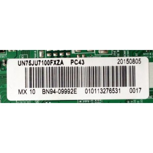 MAIN PARA TV SAMSUNG / NUMERO DE PARTE BN94-09992E / BN97-10228A / BN41-02356C / BN9409992E / PARTES SUSTITUTAS BN94-08410J / BN94-09074E / BN94-09976E / MODELO UN75JU7100 / UN75JU7100FXZA