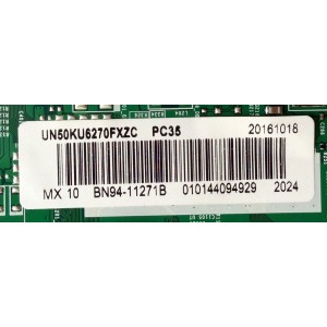 MAIN / SAMSUNG BN94-11271B / BN97-10660D / BN41-02528A / MODELO UN50KU6270FXZC