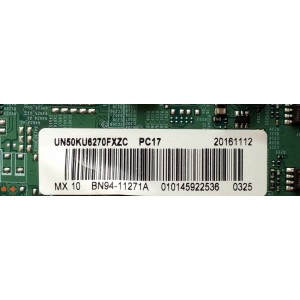 MAIN / SAMSUNG BN94-11271A / BN97-10660D / BN41-02528A / MODELO UN50KU6270FXZC