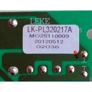 FUENTE DE PODER / APEX LK-PL320217A / CQC04001011196 / 20120512 / MO25110009 / 2038 / MODELO LE3212D