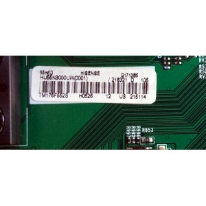 MAIN PARA TV HISENSE / NUMERO DE PARTE 216321 / RSAG7.820.6715/ROH / 215114 / HU55N3000UW(0001) / PANEL HD550K3U51\S6\GM\ROH / 215446 / DISPLAY T550QVN05.5 / MODELO 55H6D