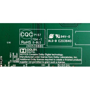 MAIN / FUENTE (COMBO) / HISENSE 213460 / TP.MS3553T.PB701 / HU32N2176H / 213460 B / TM17474CCF / 2605398B0 / PANEL JHD315N2H81-B1QL\S0\FM\ROH / MODELO 32H3D