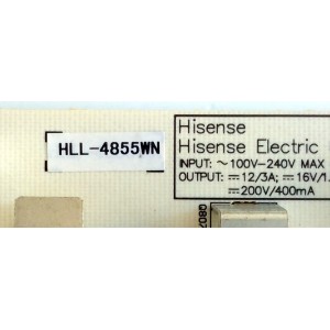 FUENTE DE PODER / HISENSE / 186125 / RSAG7.820.5687/ROH / HLL-4855WN / PANEL HD500DU-B01(010)\F2\S0\GM\ROH / MODELO 50H6C