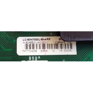 MAIN / SHARP 229844 / RSAG7.820.6591/ROH / HU50K550UWG(0001) / 200030 / 209844 B  F02 / G1646C4 / H41804PN569A2 / PANEL HE500IU-B51\B2\T1\S1\XP\GM\ROH / MODELO LC-50N7000U
