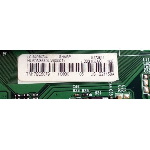 MAIN / SHARP 223105 / RSAG7.820.7412/ROH / 221159 / HU60N3540UW(0001) / 223105AC / 221159A / G173811 / PANEL HD600N3U23\XP\ / MODELO LC-60P6070U