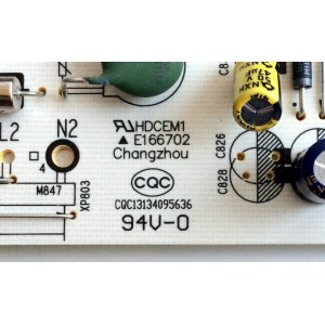 FUENTE DE PODER / 223055 / RSAG7.820.7707/ROH / CQC13134095636 / HLL-4455WR / DPD17A83LUX / PANEL HD600N3U23\XP\ / MODELO LC-60P6070U