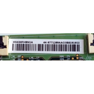 T-CON PARA TV SAMSUNG 44-9771289A / 47-6021139 / HV430FHBN1A / HV430FHB-N1A / BN96-44295A / BN81-15954A / PANEL'S CY-JM043BGEV3H / BOEI430WU1 / CY-JJ043BGAV1H / MODELOS UN43J5200DFXZX BA01 / UN43J5202AFXZA BZ01 / UN43M5300AFXZA BB02 / LH43BERBLGAXGO BA01