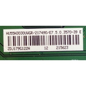 MAIN / HISENSE 217490 / RSAG7.820.7350/ROH / 215623 / HU55N3030UWGR / ZDJ179G122N / PANEL HD550K3U82 / MODELO 55R6D