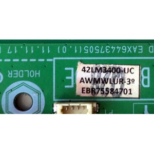 MAIN / LG EBT62141031 / EAX64437505(1.0) / EBR75584701 / 2NEBT000-00LT / PANEL LC420DUN (SE)(U2) / MODELO 42LM3400-UC AWMWLUR