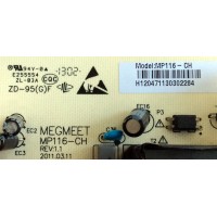 FUENTE DE PODER / RCA MP116-CH / E255554 / ZL-03A / ZD-95(G)F / H120471130302284 / PANEL LC470EUN (SE)(M1) / MODELO DETC470M