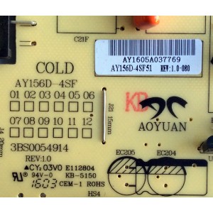 FUENTE DE PODER / COBIA AY156D-4SD51 / 3BS0054914 / E112804 / AY1605A037769 / PANEL CN48DC720 / MODELO CLEDTV4815SM