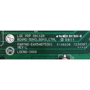 MAIN LOGICA / LG EBR55609201 / EAX54875301 / LGE PDP 081128 / PANEL PDP60H30001 / MODELOS 60PS7000-ZA / 60PS8000-ZA / 60PS11-UA AUSLLJR / 60PS80-UA AUSLLJR / 60PS60C-UA AUSLLJR / 60PS60-UA AUSLLJR