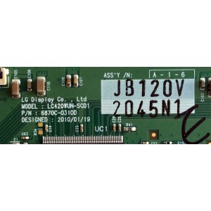 T-CON / PANASONIC 6871L-2045N  / 6870C-0310D / LC420WUN-SCD1 / PANEL`S LC420WUN (SC)(D1) / LC420WUN  / MODELOS TH-42LRU5 / TH-42LRU30