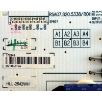 FUENTE DE PODER / HISENSE 172846 / RSAG7.820.5338/ROH / HLL-2642WH / CQC03001003024 / PANEL CQC03001003024 / MODELO 32K20DW 32J1424