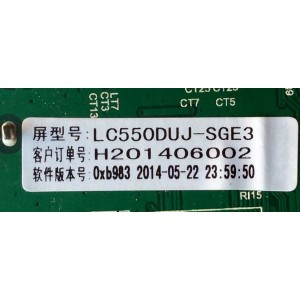 MAIN / RCA B14060479 / T.MS3393.81 / PANEL LC550DUJ-SGEE / MODELO J55BE925