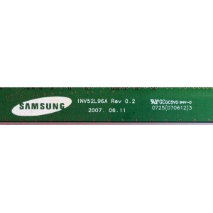 BACKLIGHT INVERSOR / SAMSUNG LJ97-01395A / 1395A / INV52L96A / 0725(070612)3 / PANEL LTA520HA05-V01 / MODELO LNT5281FX/XAA SN01