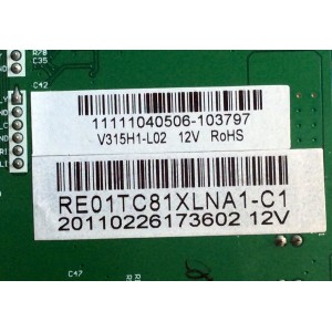 MAIN / RCA RE01TC81XLNA1-C1 / T.RSC8.1B / 10516 / RE01TC81XLNA1 / 20110226173602 12V / PANEL HV320WXC-100 / MODELO 32LA30RQD 1K18-32A30RD-C1