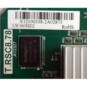 MAIN / RCA E12100338 / 46RE010C878LNA0-B1 / 20121013141516 12V a1 / RE010C878LNA0 / / T.RSC8.78 / .A12327 / 20121013141516 / PANEL LSC460HJ02 / MODELO LED46C45RQ