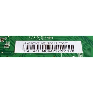 MAIN / TOSHIBA 75024013 / 431C3V51L02 / 461C3V51L02 / ST055T / VTV-L55710 / MODELO 55SL412U / PANEL LTA550HJ12-T01