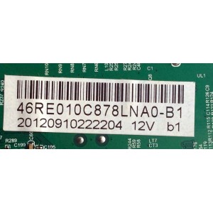 MAIN / RCA E12090233 / 46RE010C878LNA0-B1 / RE010C878LNA0 / 20120910222204 12V b1 / T.RSC8.78 / .A12327 / 20120910222204 / PANEL LK460D3HA54-QYL / MODELO LED46C45RQ