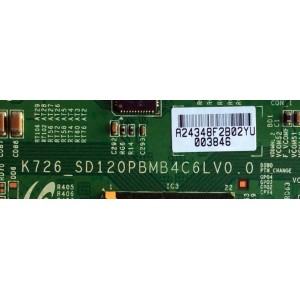 T-CON / UPSTAR LJ94-24348F / 24348F / K726_SD120PBMB4C6LV0.0 / K726 / PANEL LTA430HW02-C02 / MODELO P43EWX 