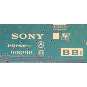MAIN / SONY A-2183-092-A / A2182733A 766B / A-2183-733-A / 1-981-926-11 / 173657411 / PANEL YS7F430HNG01 / A2165668A / MODELOS KD-43X720E / KD-49X700E / KD-49X720E