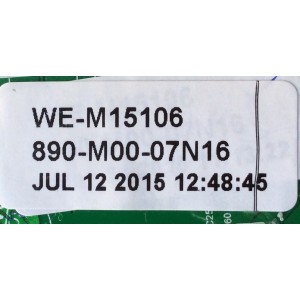 FUENTE / MAIN (COMBO) / WESTINGHOUSE /WE-M15106 / 890-M00-07N16 / ST6308RTU-AP1 / PANEL T430HVN01.0 / MODELO WD43FC2380 TW-01801-A043A	