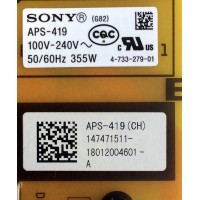 FUENTE DE PODER PARA TV SONY BRAVIA / NUMERO DE PARTE 147471511 / 147471512 / APS-419 / 1-474-715-11 / 1-474-715-12 / 1-983-329-11 / PANEL YD8S005DND01B / YD8F007DND01B / MODELOS XBR-49X900F / XBR49X900F / XBR-55X900F / XBR55X900F / XBR-55X950G