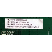 MAIN / FUENTE (COMBO) / LG H17081950 / TP.MS3553.PB765 / 32003752086 / 43LJ500M-UB / 320021030418005 / 9A84 20170720_170618 / PANEL BOEI430WU1 / MODELO 43LJ500M
