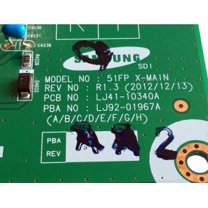 X-SUS / SAMSUNG BN96-25200A / LJ92-01967A / LJ41-10340A / 967A A2 / 967 AA2 / PANEL S51FH-YE02 / S51FH-YB04 / MODELO PN51F8500AFXZA UW01