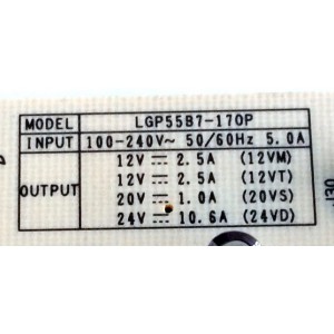 FUENTE DE PODER / LG OLED EAY64510701 / EAX67218501 (1.4) / 64510701 / LGP55B7-170P / EAX67218501(1.4) / PANEL LC550AQD (EK)(A4) / MODELO OLED55B7A-U.BUSYLJR