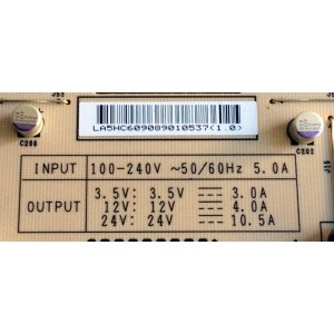 FUENTE DE PODER / LG EAY60908901 / 60908901 / 3PCGC10009A-R / PSLK-L903A / PANEL LE85M55T240V5 / MODELOS 55LE5400-UC / 55LE8500-UA AUSWLJR / 55LE8500-UA AUSWLUR / 55LX9500-UA AUSWLJR / 65LW6500-UA AUSDLUR