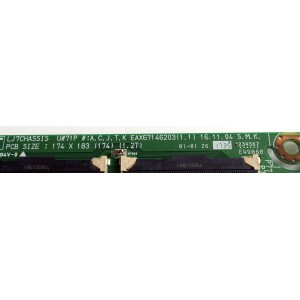 MAIN PARA TV LG ORIGINAL / NUMERO DE PARTE EBT64425201 / EAX67146203 (1.1) / 64425201 / 85069201 / SUSTITUTA EBT65033804 / PANELS SDL550WY (LD0-910) / LC550EGJ (SK)(A4) / MODELO 55UJ6200-UA / 55UJ6200-UA.CUSYLH